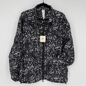 FABLETICS OVERSIZED FLYWEIGHT WINDBREAKER SPECKLED PRINT XL